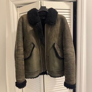 Shearling Coach Bomber Leather Jacket